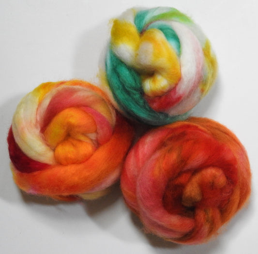 Sherbet - Dyed Patchwork Set  (4.4 oz) - Mongolian Wool (18 mic)
