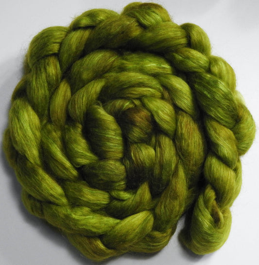 Marshwiggle (5.8 oz) - Batt in a Braid #52- Wensleydale/ Mulberry silk/ Polwarth (60/25/15)