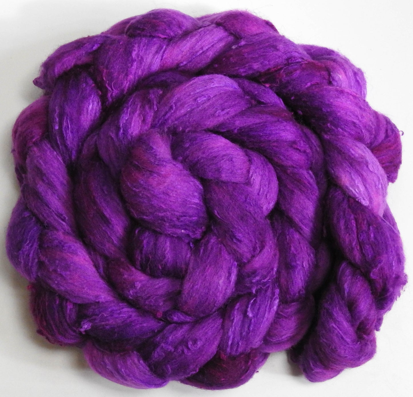Tyrian Purple (5.8 oz)- 25 micron Merino/ Silk Slubs (70/30)
