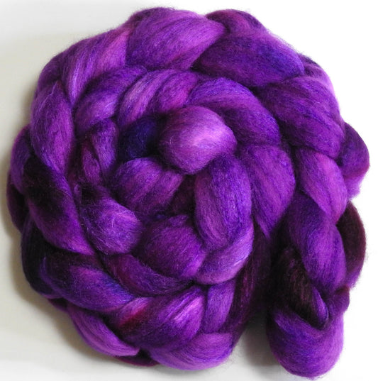 Tyrian Purple - Batt in a Braid #63 (Cormo/ CAMEL/ silk -60/20/20)