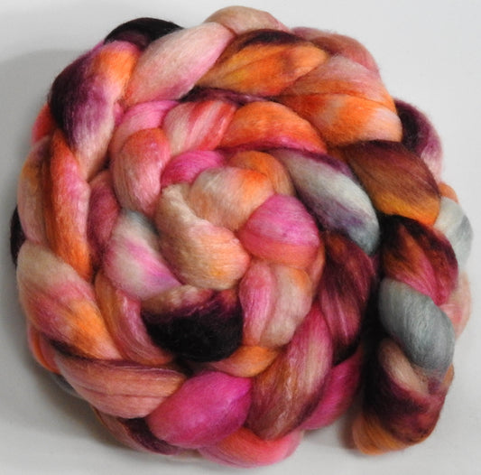 Sourpuss -(5.9 oz) -Batt in a Braid #63 (Cormo/ CAMEL/ silk -60/20/20)