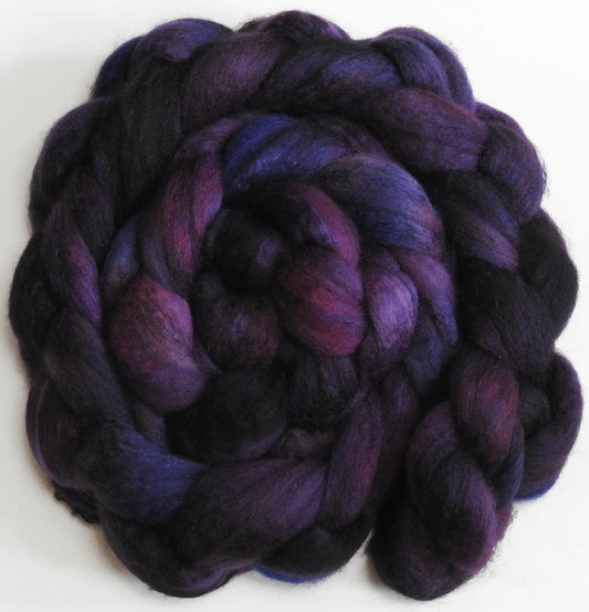 Black Currant-(5.2 oz) -Batt in a Braid #63 (Cormo/ CAMEL/ silk -60/20/20)