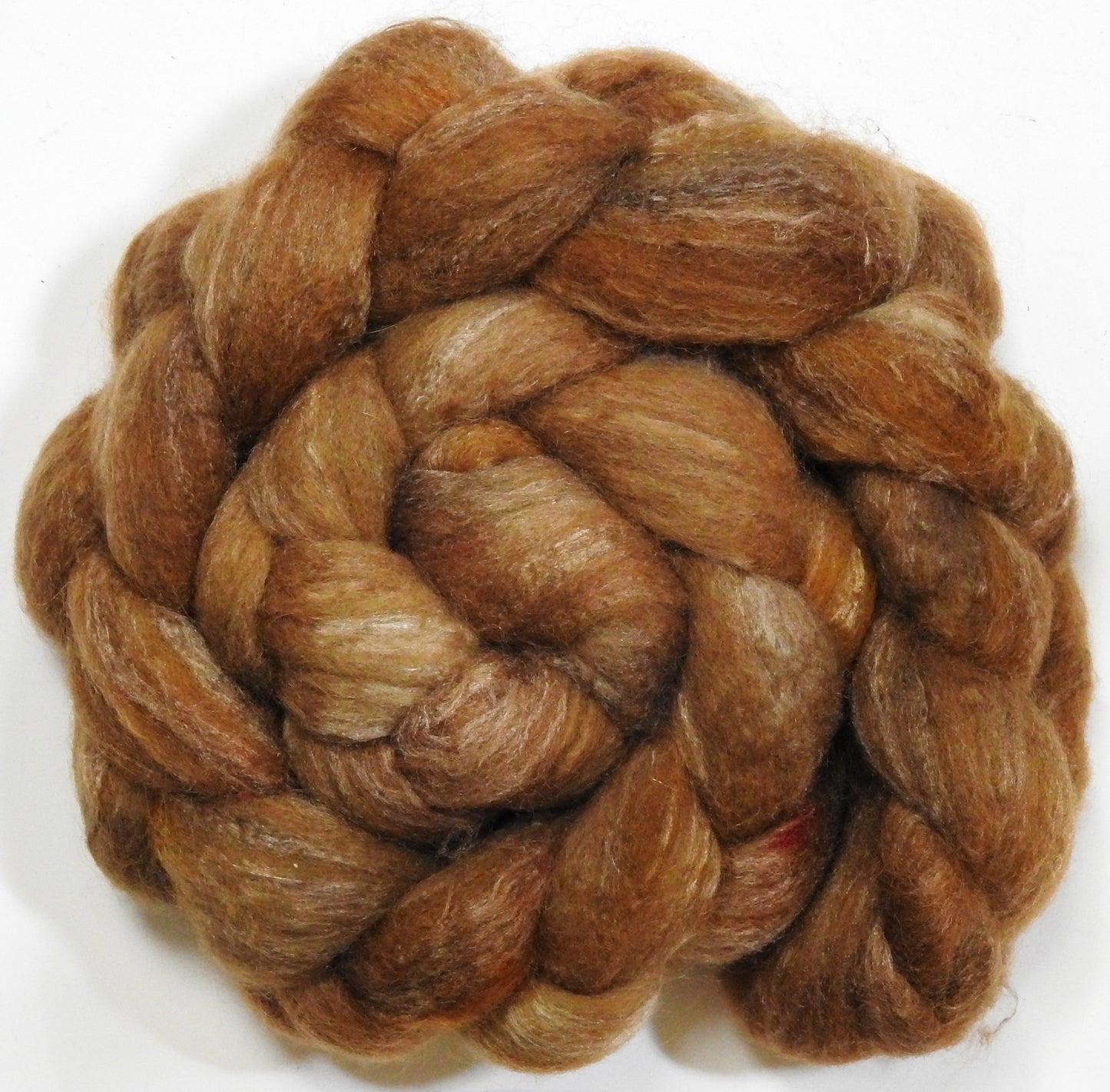 Pretzel (5.3 oz) - Batt in a Braid #44 - Southdown/Tussah Silk/Kid Mohair (65/25/10)