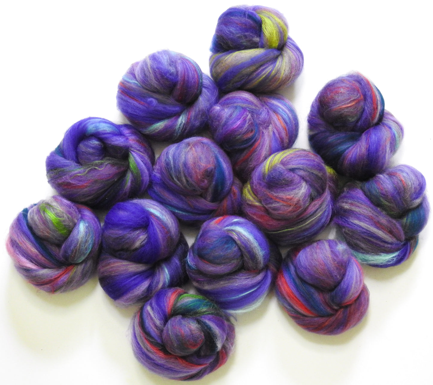 Violet Beauregarde (4.2 oz.) NON-Sparkle Sticklebatts -Haunui fleece, merino, Mongolian wool, silk