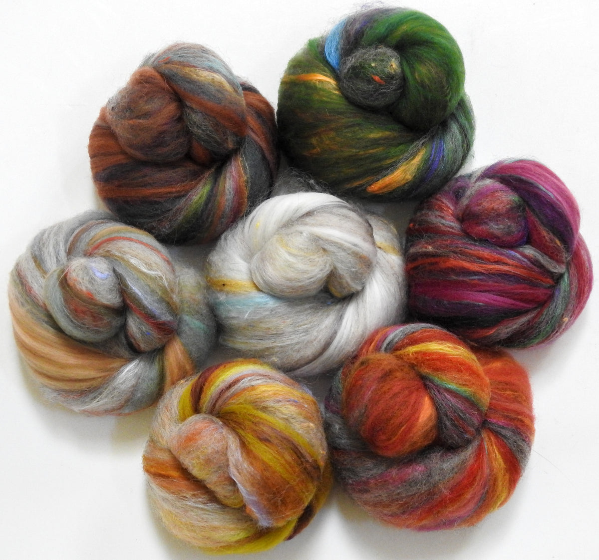 Cosmatesque (4.2 oz) - Non-Sparkle Sticklebatts - Romney fleece, merino, CVM/slight mohair blend, tweed blend, Silk