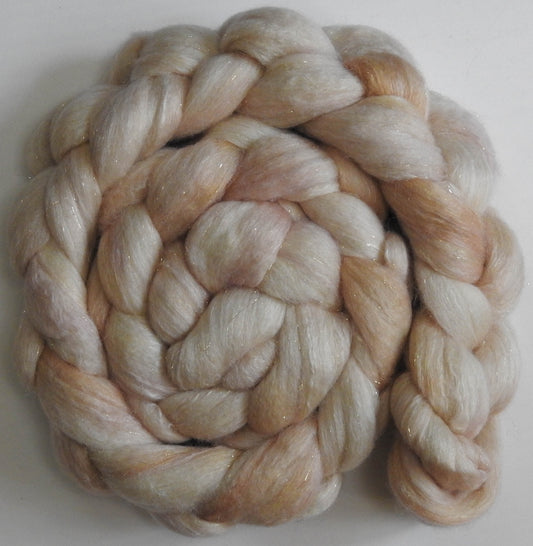 Shortbread (5.5 oz.) - Batt in a Braid #41 - Llama / Merino ( 18 mic.)/ Mulberry silk/ Stellina (40/30/25/5)