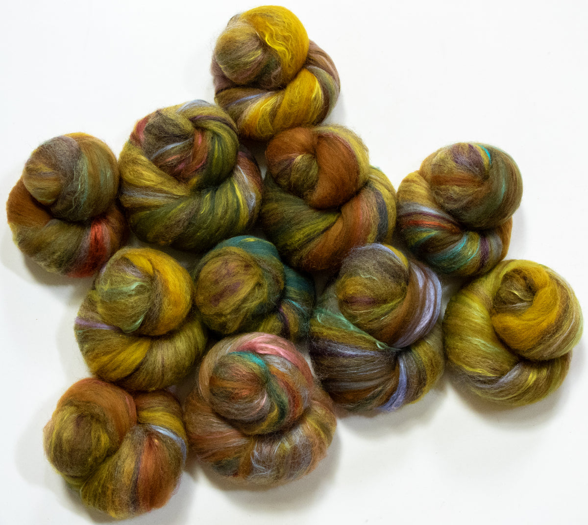 Bronze Horses - Non-Sparkle Sticklebatts - Romney fleece, merino, YAK, silk
