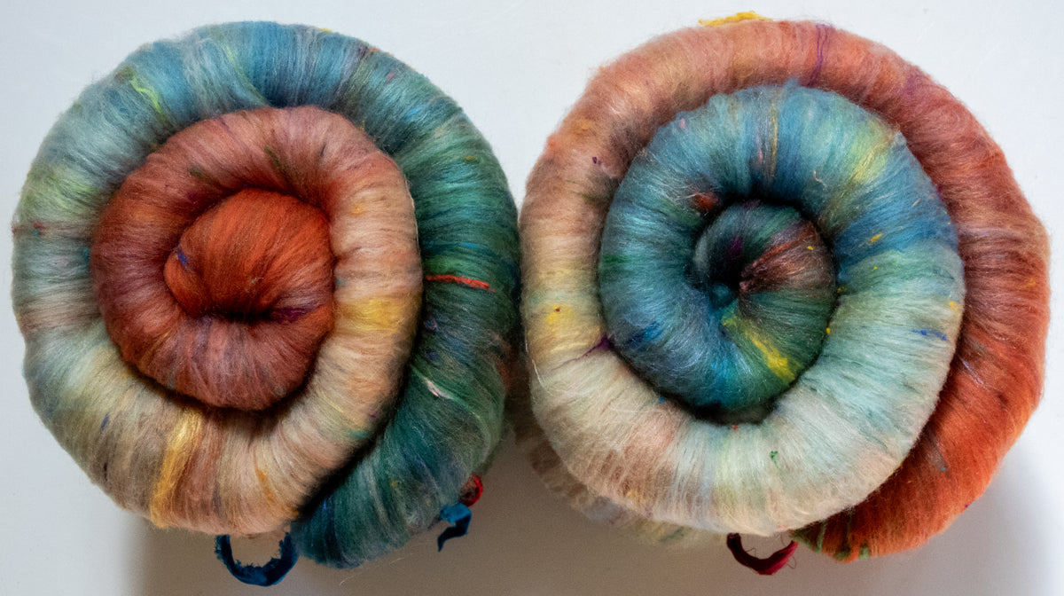 Venezia (3.8 oz) - Non-Sparkle Sticklebatts - Haunui fleece, merino, silk, silk noil