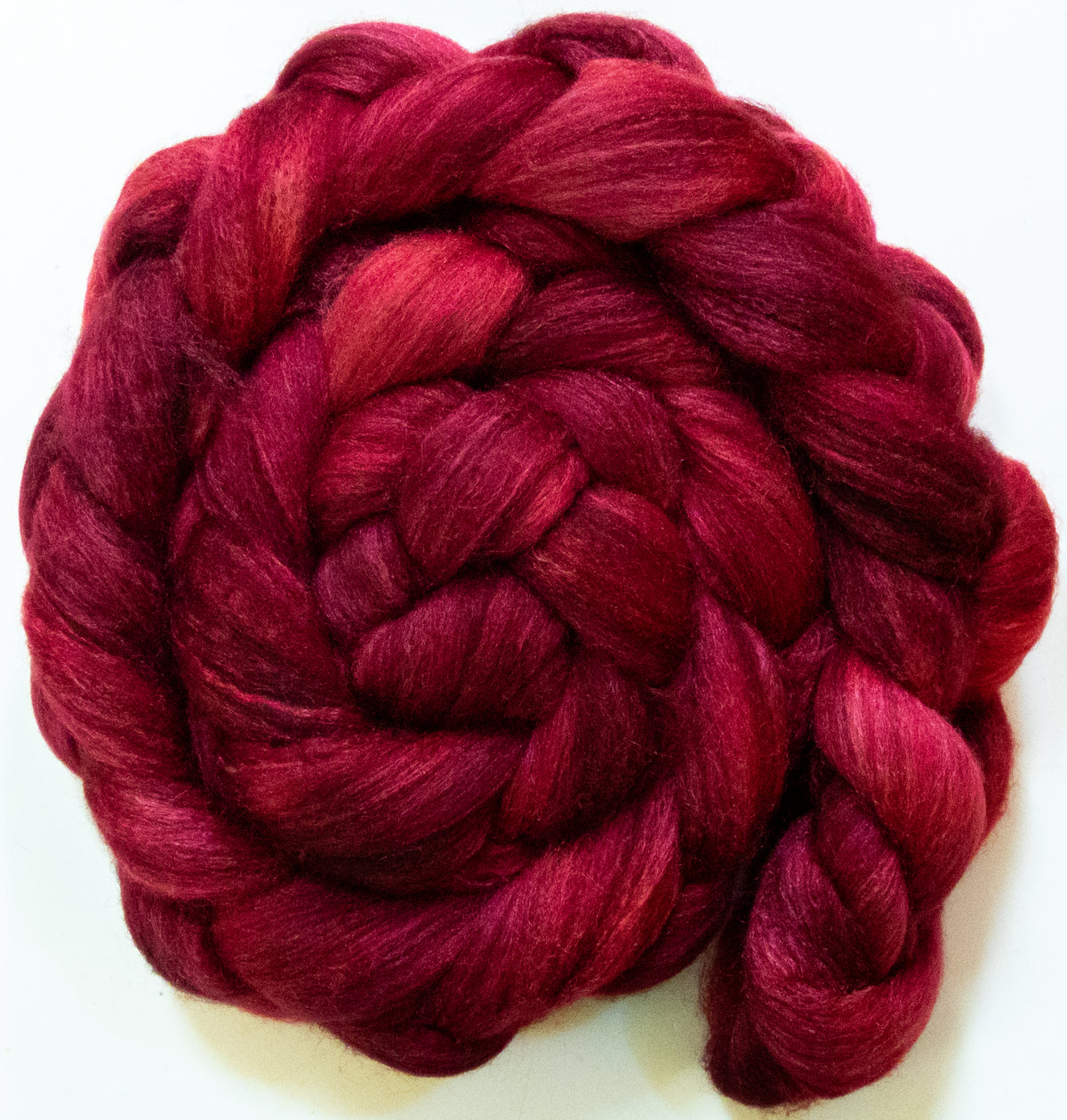 Chianti (5.8 oz) - Batt in a Braid #69 - Manx Loaghtan/ Polwarth / tussah silk /nylon (30/30/30/10)