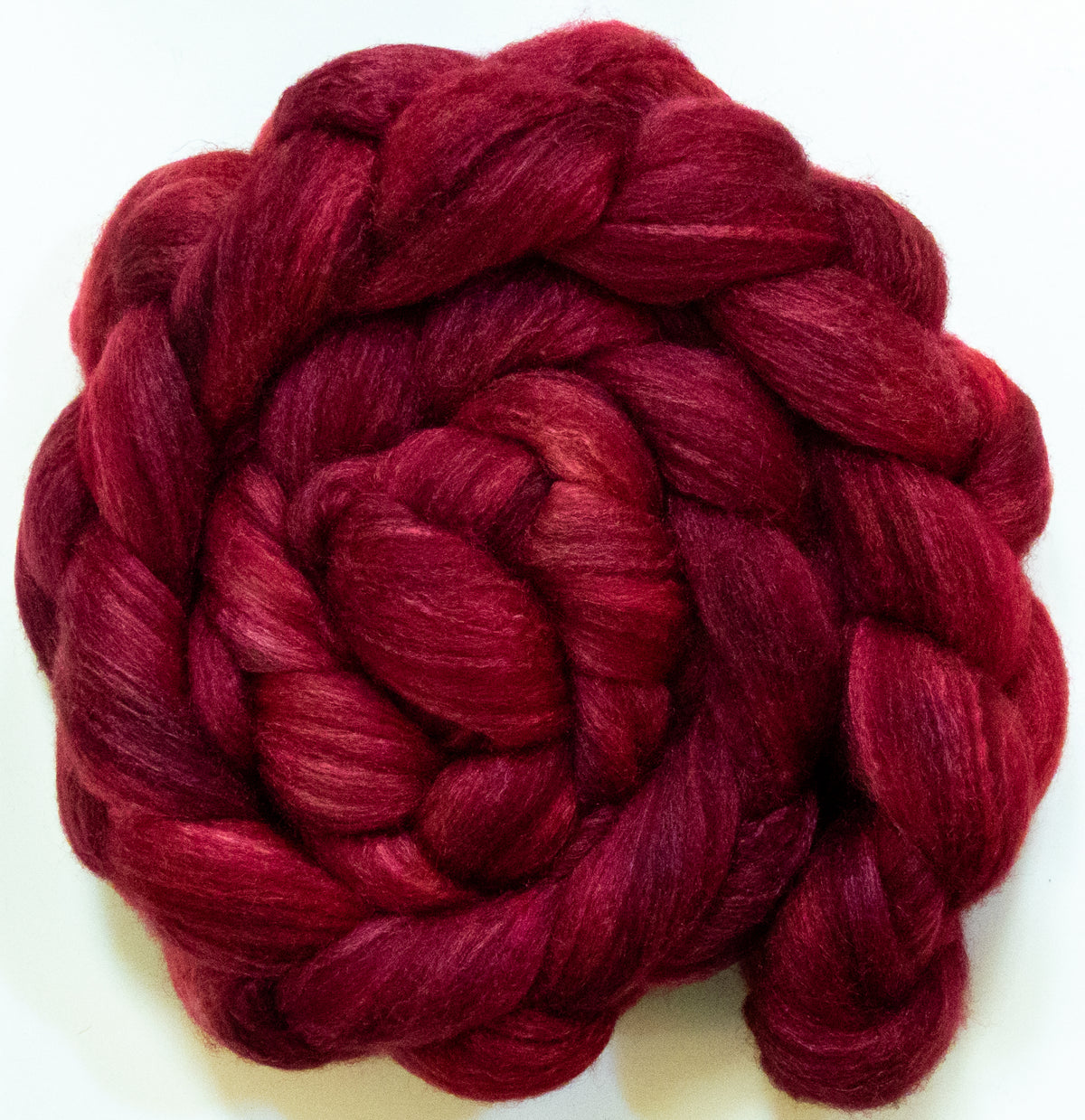 Chianti (5.8 oz) - Batt in a Braid #69 - Manx Loaghtan/ Polwarth / tussah silk /nylon (30/30/30/10)