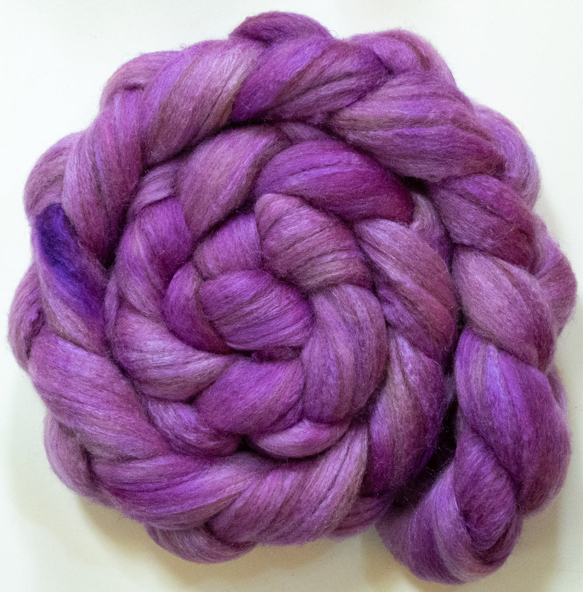 Evening Primrose (5.7 oz) - Batt in a Braid #69 - Manx Loaghtan/ Polwarth / tussah silk /nylon (30/30/30/10)