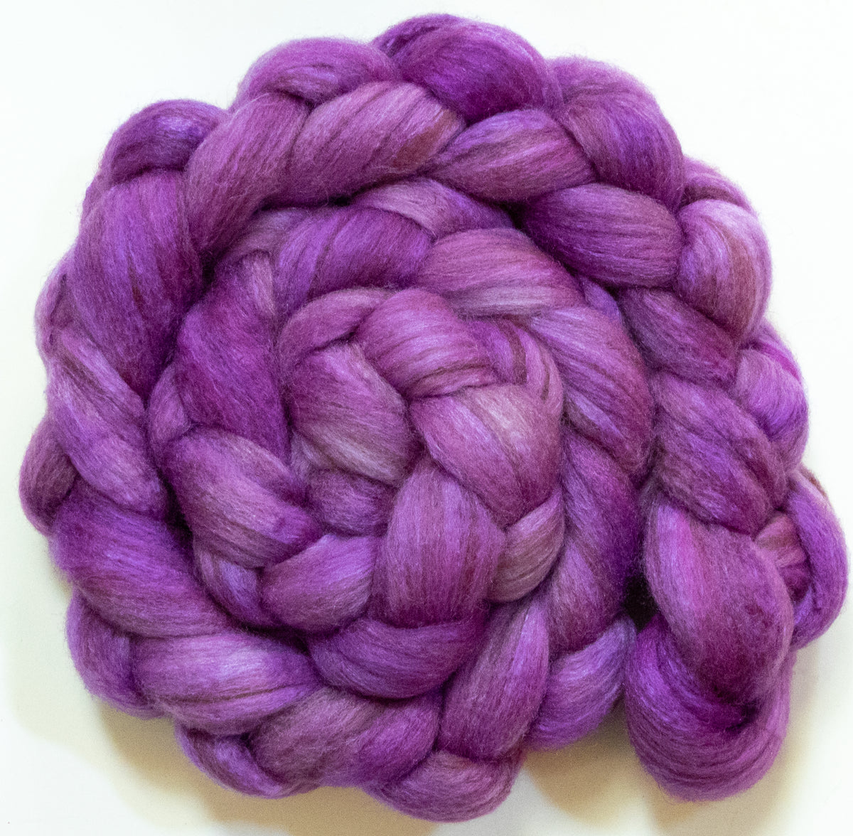 Evening Primrose (5.7 oz) - Batt in a Braid #69 - Manx Loaghtan/ Polwarth / tussah silk /nylon (30/30/30/10)