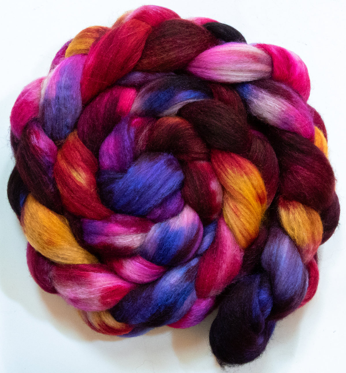 Da Vinci (5.9 oz) - Batt in a Braid #69 - Manx Loaghtan/ Polwarth / tussah silk /nylon (30/30/30/10)
