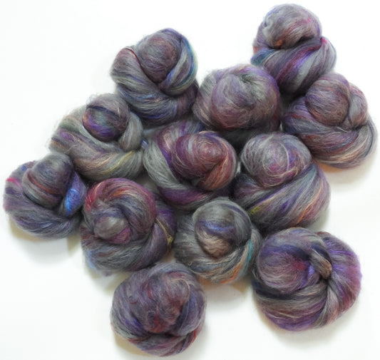 Non Sequitur (4.1 oz) - Non-Sparkle Sticklebatts - merino, CVM/slight mohair blend, FLAX, silk
