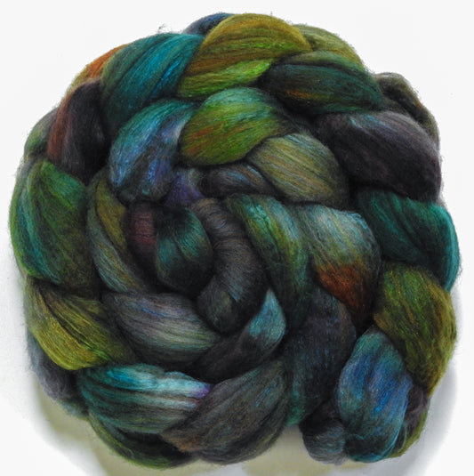 Entish (5.8 oz) - Batt in a Braid #7 - Polwarth/ Manx / Mulberry silk/ Firestar (30/30/30/10)