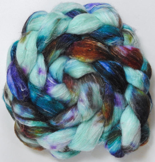 Second Wind (5.7 oz) - Batt in a Braid #29 - Rambouillet / Tussah / Flax (40/40/20)