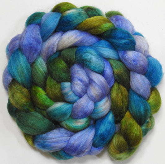 Wishing Well (5.8 oz) - Batt in a Braid #6 - 1/3 Grey Baby Alpaca/1/3 Polwarth/ 1/3 Tussah Silk