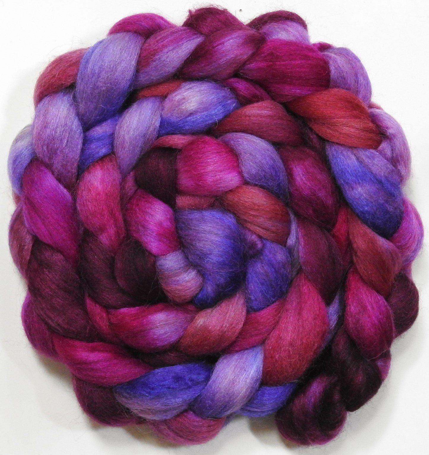 Sweet William (5.8 oz) - Batt in a Braid #6 - 1/3 Grey Baby Alpaca/1/3 Polwarth/ 1/3 Tussah Silk