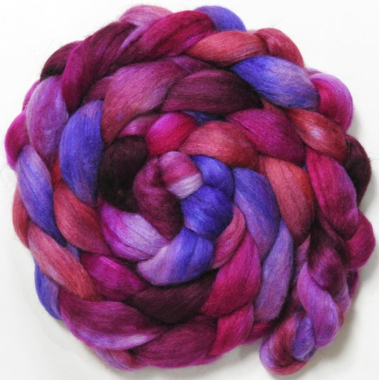 Sweet William (5.8 oz) - Batt in a Braid #6 - 1/3 Grey Baby Alpaca/1/3 Polwarth/ 1/3 Tussah Silk