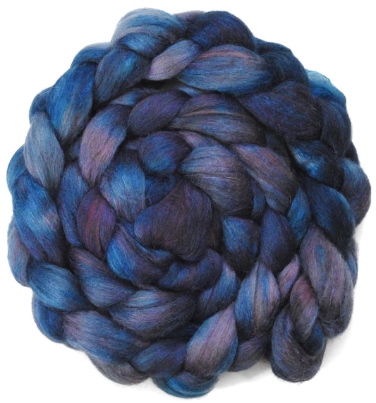Jean Jacket (5.8 oz) - Batt in a Braid #6 - 1/3 Grey Baby Alpaca/1/3 Polwarth/ 1/3 Tussah Silk