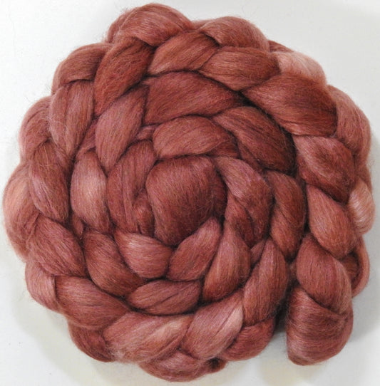 Rosewood (5.9 oz) - Batt in a Braid #6 - 1/3 Grey Baby Alpaca/1/3 Polwarth/ 1/3 Tussah Silk