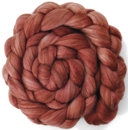 Rosewood (5.8 oz) - Batt in a Braid #7 - Polwarth/ Manx / Mulberry silk/ Firestar (30/30/30/10)