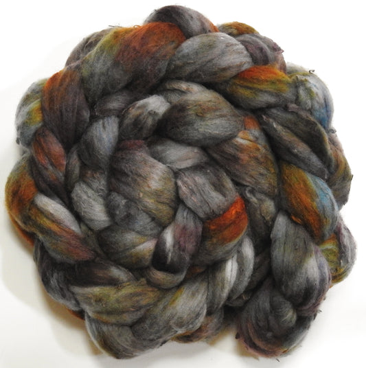 Screech Owl (grey morph) (5.7 oz)- 25 micron Merino/ Silk Slubs (70/30)
