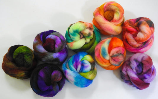 Tuscany in Bloom- Dyed Gradient Set - Polwarth / Tussah silk (85/15)