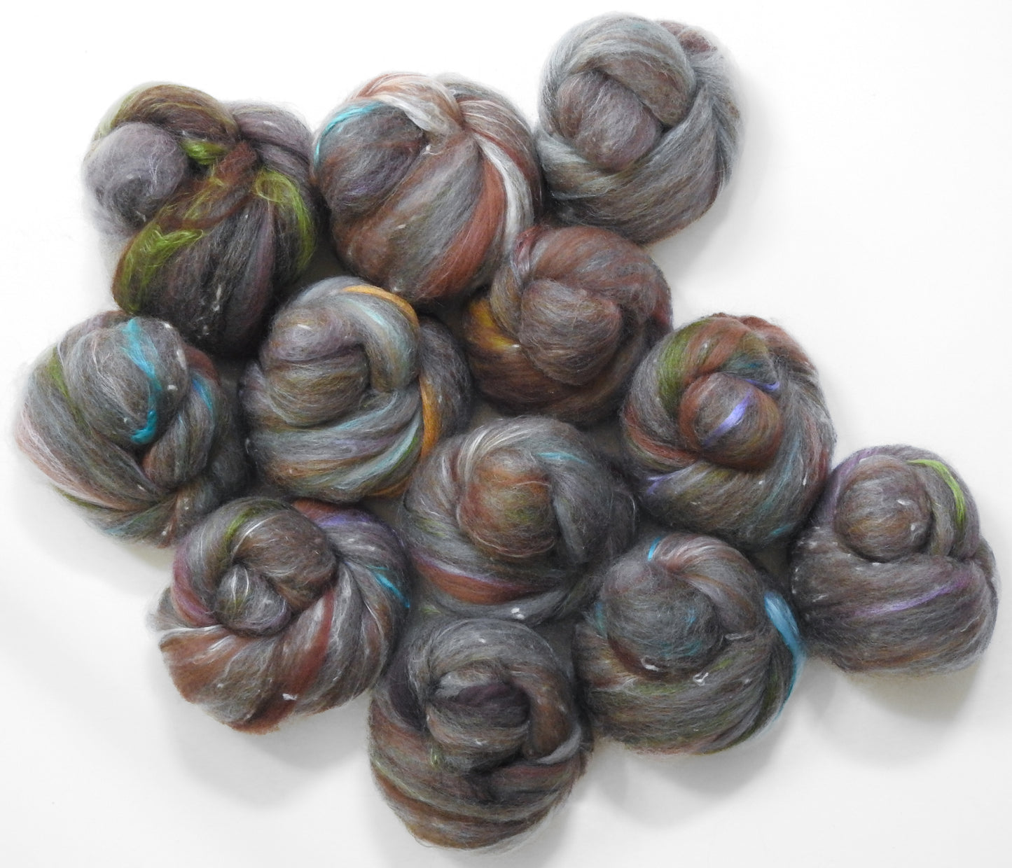 Squirrel - NON-Sparkle Sticklebatts -(4 oz) - CVMXRambouillet fleece, CASHGORA, merino,  silk, tweed
