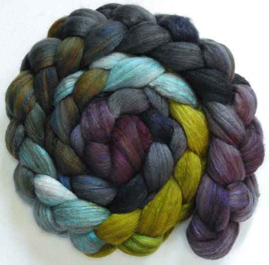 Symbiosis (5.6 oz) - Batt in a Braid #7 - Polwarth/ Manx / Mulberry silk/ Firestar (30/30/30/10)