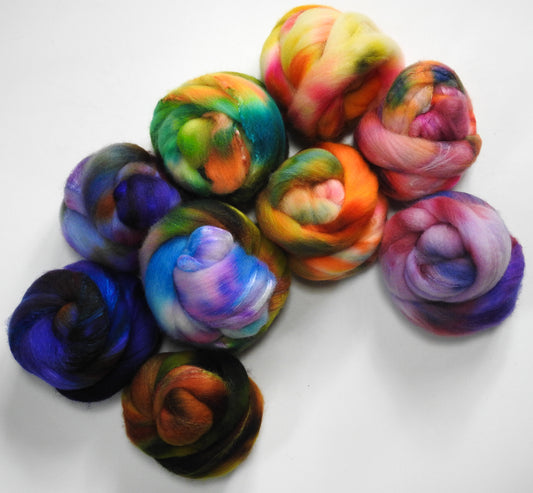 Tuscany in Bloom (12.9 oz)- Dyed Gradient Set - Polwarth / Tussah silk (85/15)