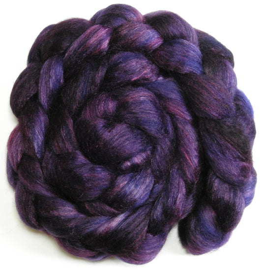 Banshee (5.6 oz) -Batt in a Braid #10- Superfine Merino/ Silk/Kid Mohair /Corriedale(25/25/25/25)