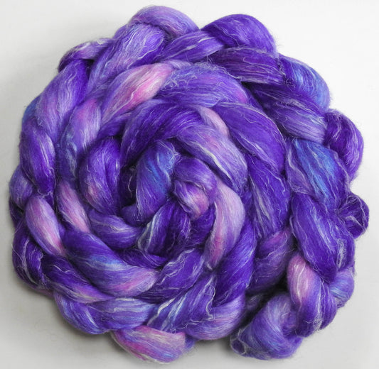 Passion Flower (5.6 oz) - Batt in a Braid #29 - Rambouillet / Tussah / Flax (40/40/20)