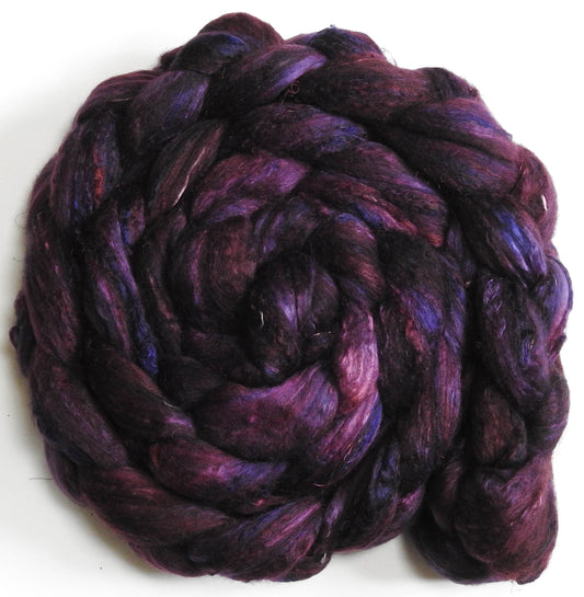 Malbec - Batt in a Braid #39 - Merino/ Mulberry Silk / Sari Silk (50/25/25)