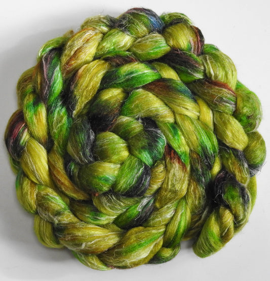 Cypress (5.8 oz) - Batt in a Braid #29 - Rambouillet / Tussah / Flax (40/40/20)