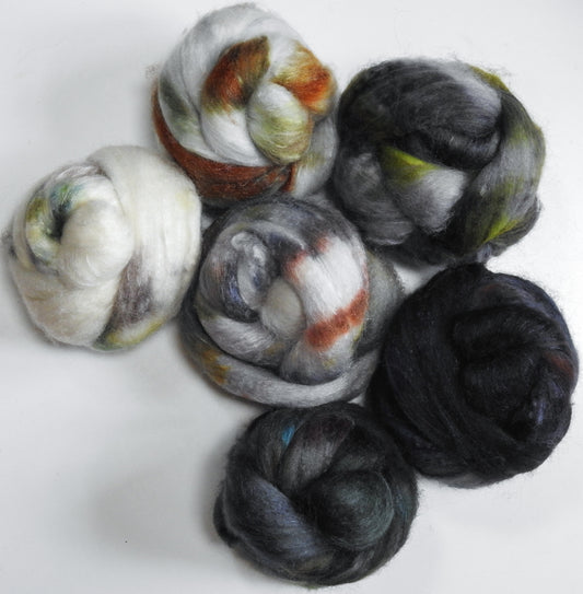 Slothy (8.7 oz) - Gradient Braid Set - Batt in a Braid #62 (Polwarth/ CASHMERE/ silk -50/25/25)