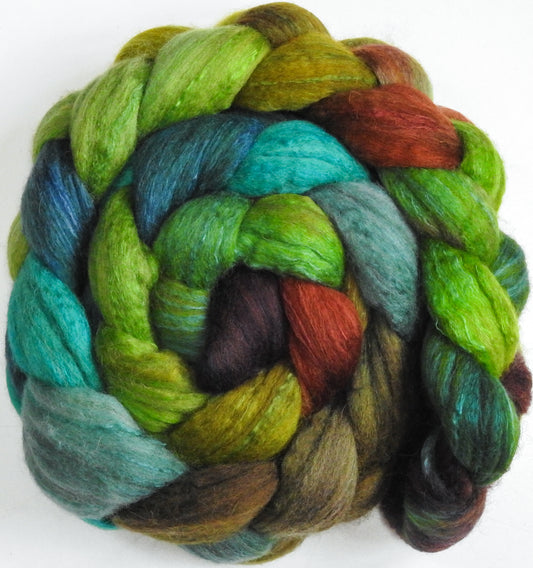 Douglas Fir (5.6 oz) -Batt in a Braid #63 (Cormo/ CAMEL/ silk -60/20/20)
