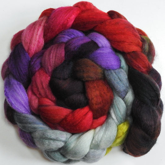 Noel (5.6 oz) -Batt in a Braid #63 (Cormo/ CAMEL/ silk -60/20/20)