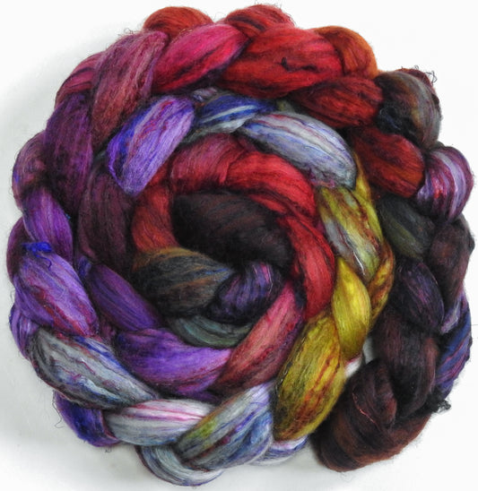 Noel (5.8 oz) - Batt in a Braid #39 - Merino/ Mulberry Silk / Sari Silk (50/25/25)