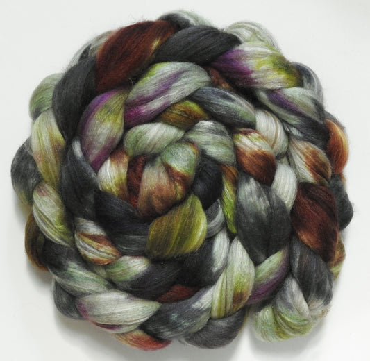 Istari (5.7 oz) - Batt in a Braid #7 - Polwarth/ Manx / Mulberry silk/ Firestar (30/30/30/10)