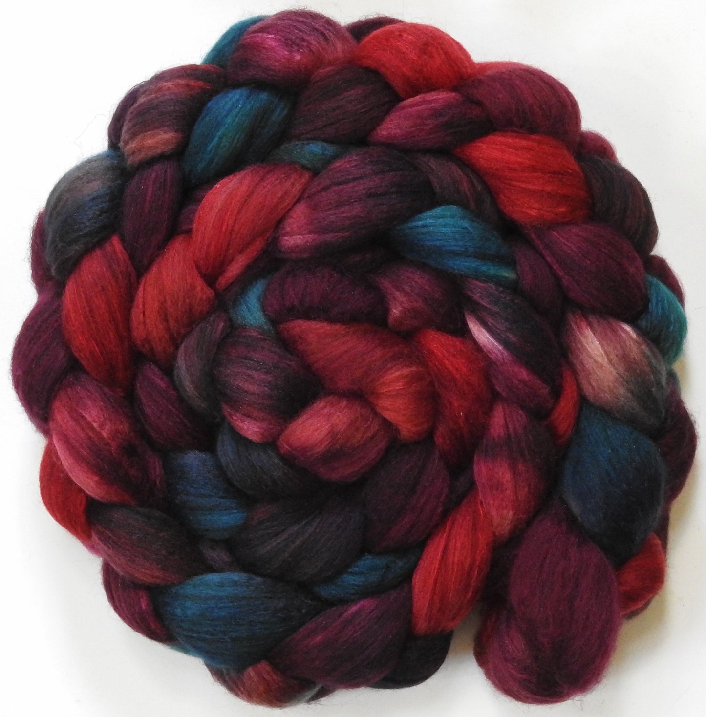 Boromir (5.7 oz) - Batt in a Braid #7 - Polwarth/ Manx / Mulberry silk/ Firestar (30/30/30/10)