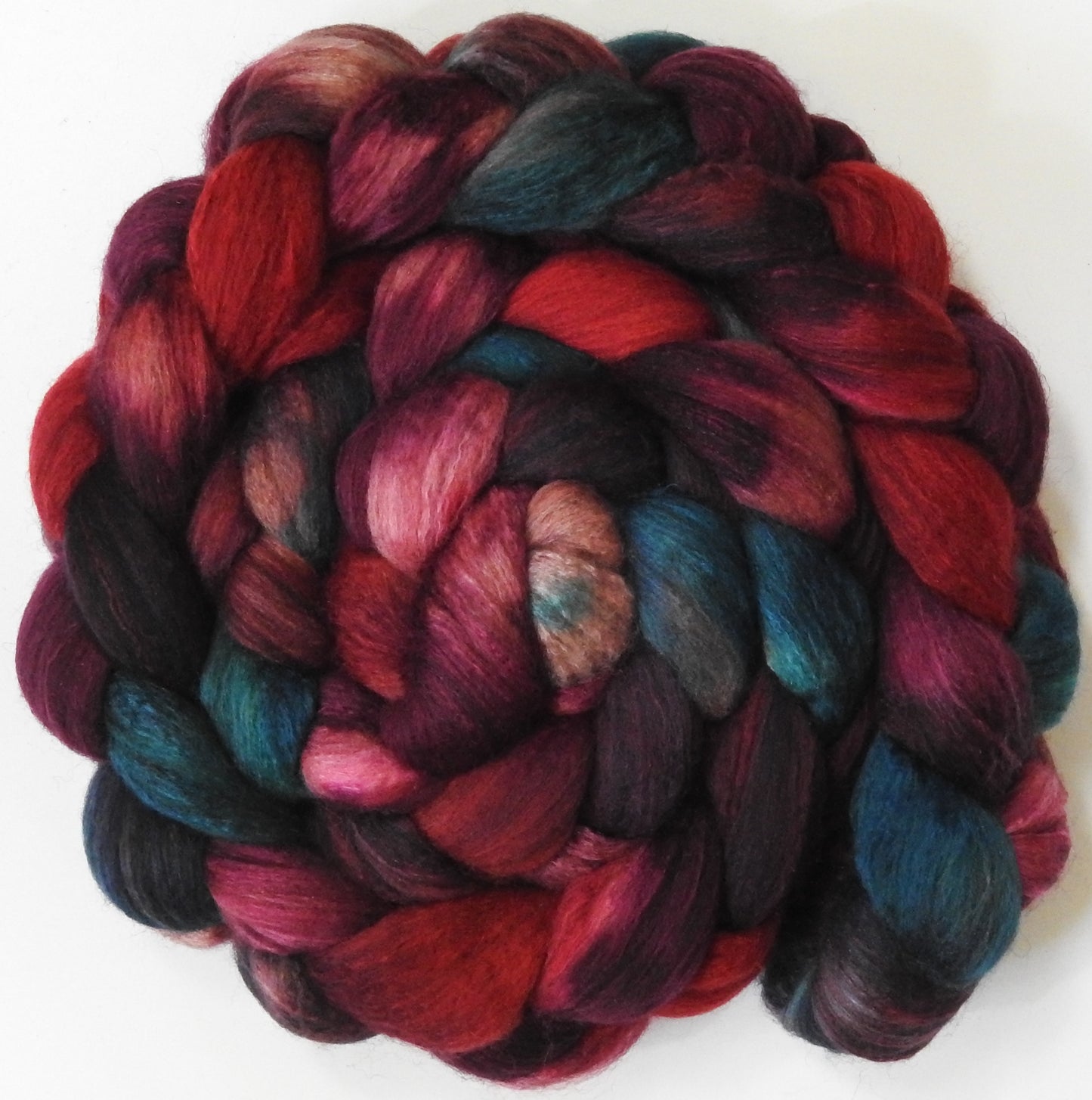 Boromir (5.7 oz) - Batt in a Braid #7 - Polwarth/ Manx / Mulberry silk/ Firestar (30/30/30/10)