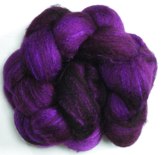 Pokeberry (1.8 oz)-Batt in a Braid #27- Lt. Grey Shetland/ Falkland Merino / tussah silk (50/25/25)