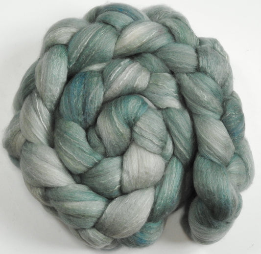Silver Sage (5.6 oz) -Batt in a Braid #63 (Cormo/ CAMEL/ silk -60/20/20)