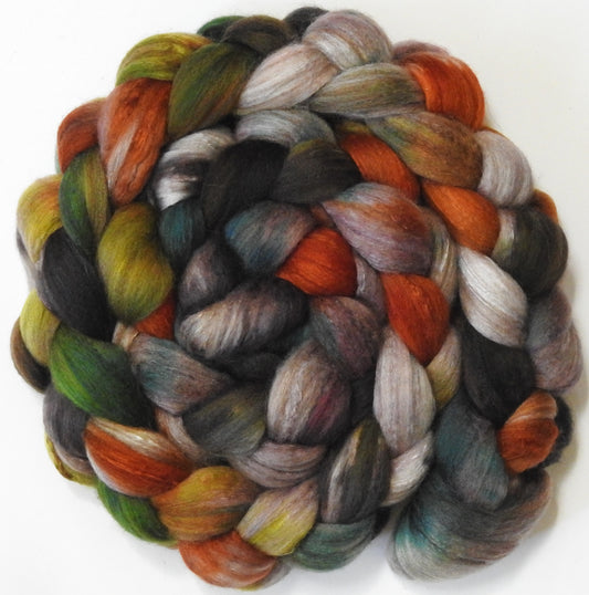 Pipe-weed (5.7 oz) - Batt in a Braid #7 - Polwarth/ Manx / Mulberry silk/ Firestar (30/30/30/10)