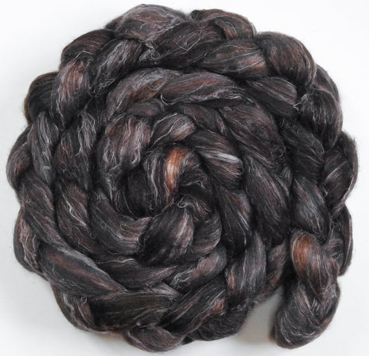 Gargoyle (5.6 oz) - Batt in a Braid #29 - Rambouillet / Tussah / Flax (40/40/20)