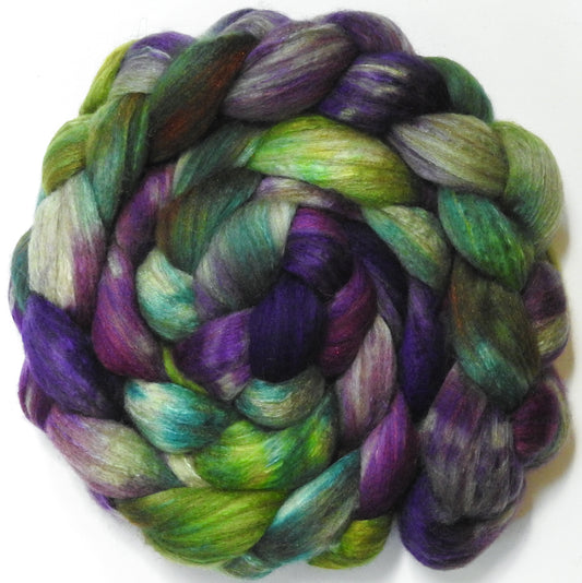 Kingsfoil (5.7 oz) - Batt in a Braid #7 - Polwarth/ Manx / Mulberry silk/ Firestar (30/30/30/10)