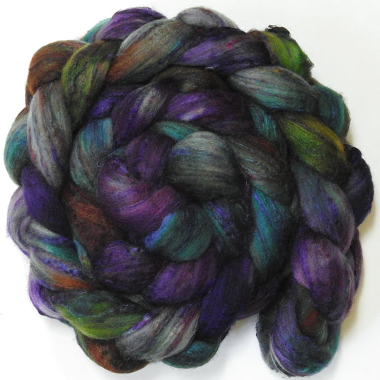 Kingsfoil (5.7 oz) - Batt in a Braid #65 - Rambouillet/ Cormo / Sari  silk/ Tussah silk (40/25/25/10)