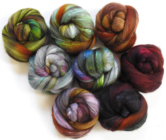 Fungus Among Us (11.3 oz) - Gradient Braid Set - Humbug Shetland/ Mulberry Silk (75/25)