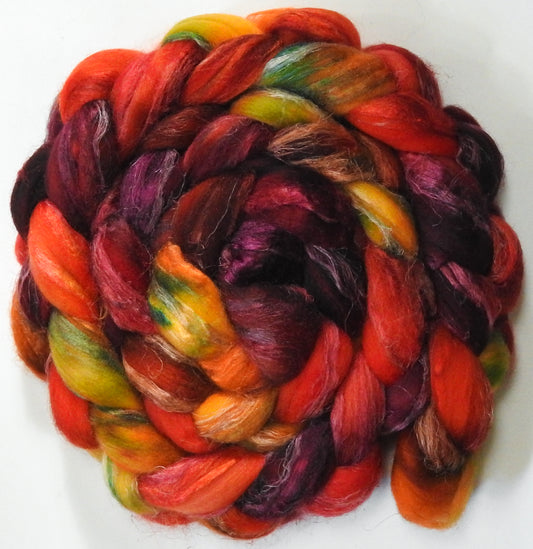 Dragon-fire (5.8 oz) - Merino/ Tussah Silk/ Natural Flax (50/25/25)